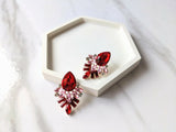 Red Rhinestone Crystal Earrings | Women Jewerly | Earrings | Brand New