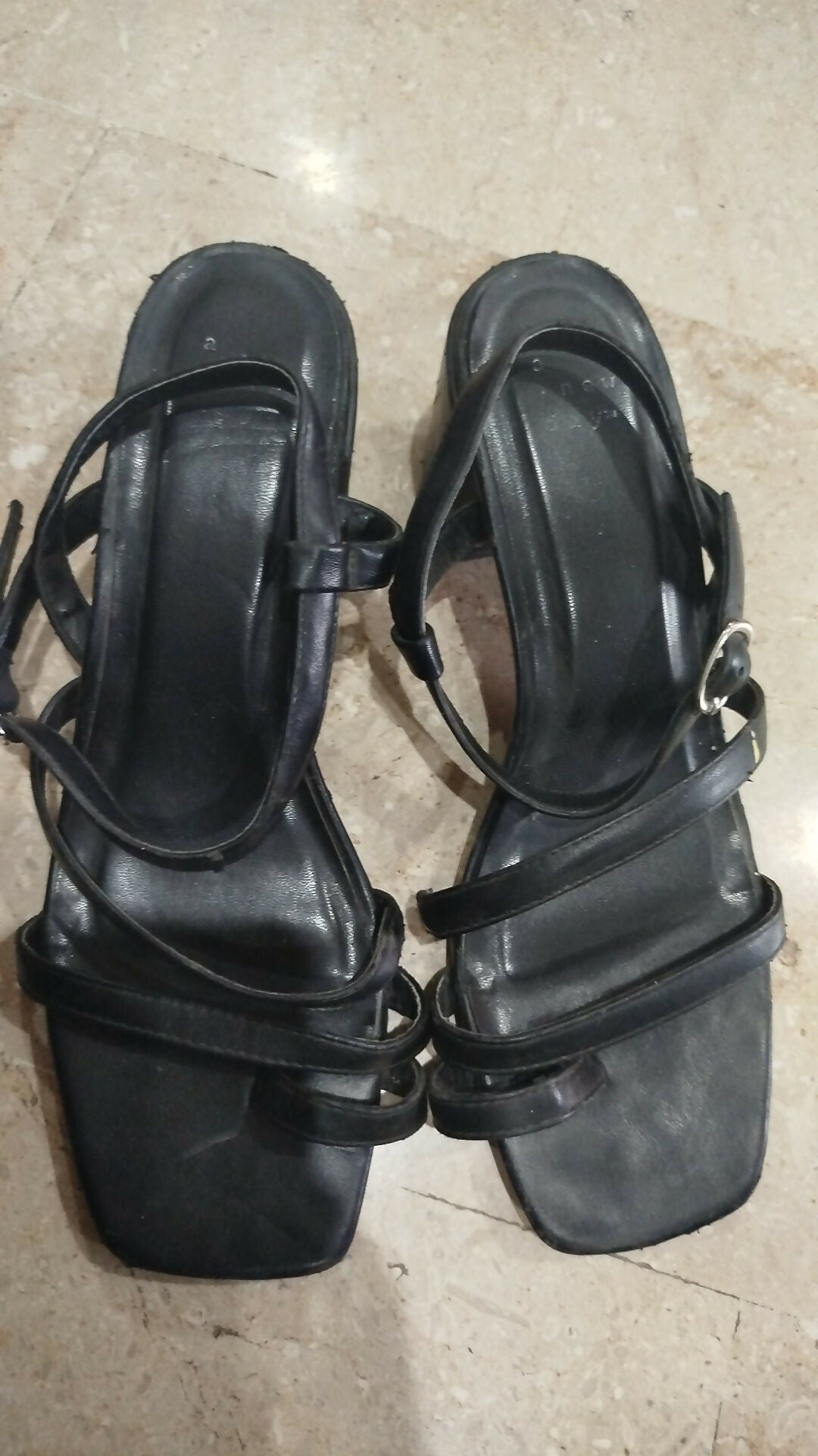 Sandal Heel Black | Women Shoes | Size USA 9 | Worn Once