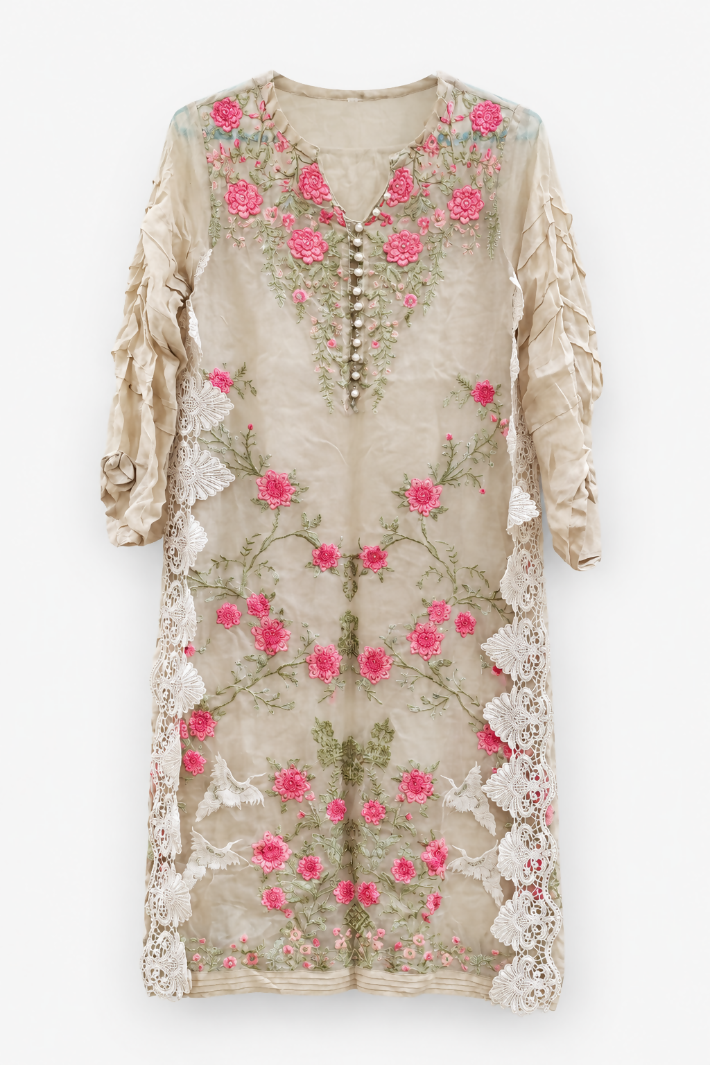Agha Noor | Women Branded Kurta | Pink | Small | Worn Once