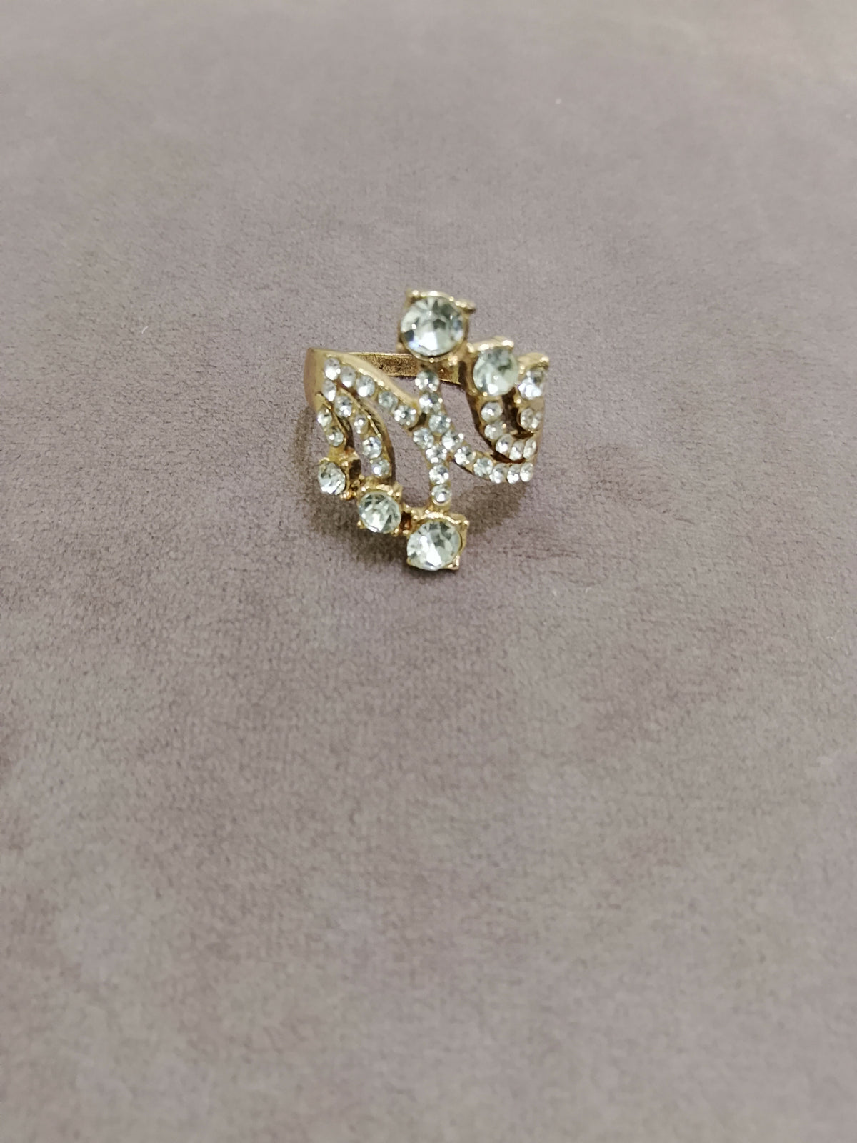 Glamorous Gold Plated Statement Ring | Women Jewelry | Rings | Worn Once