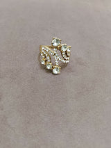 Glamorous Gold Plated Statement Ring | Women Jewelry | Rings | Worn Once
