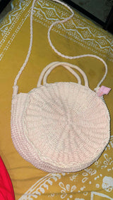 Cream Round Bag | Women Bags | Crossbody Bag | Small | Preloved