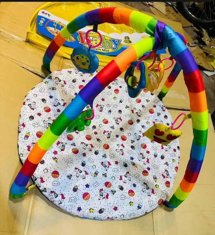 Baby Play Gym Mat with Hanging Toys Soft Foldable Play mat for Infants | Kids | Baby Gear | 0 to 12 Months | Brand New