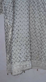 White Embroidered Shirt | Women Locally Made Kurta | XLarge | Preloved