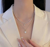 Heart Pearl Layered Necklace-224 | Women Jewelry | Necklaces & Pendants | Brand New