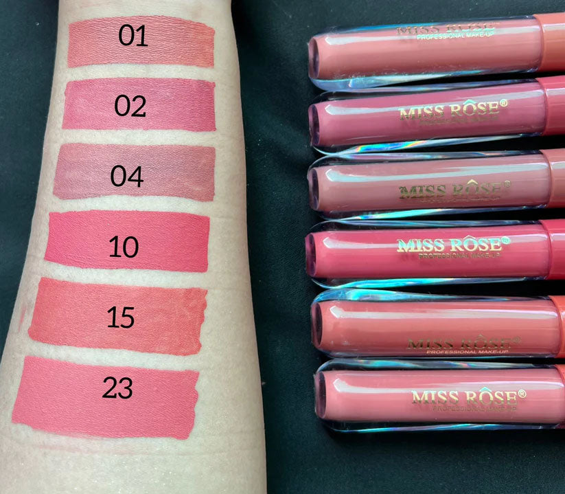 Buy Miss Rose Pack of 06 Matte Round Lip Gloss in Pakistan
