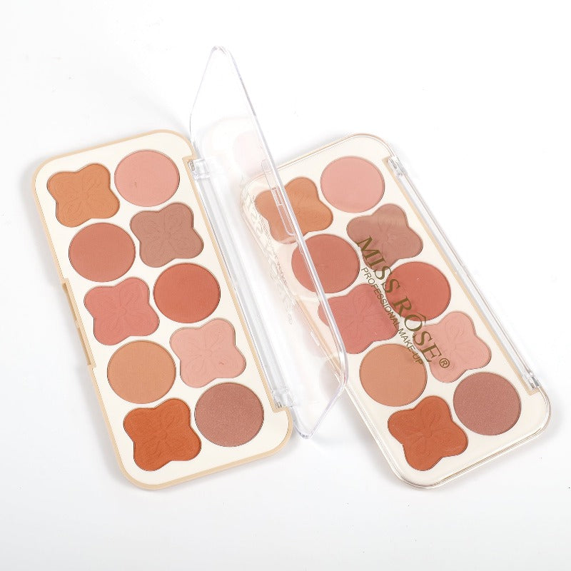 Buy Miss Rose 10-Colors Clover Blusher Palette in Pakistan