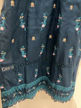 Navy Blue 3PC Stitched Suit| Women Locally Made Kurta | Small | New