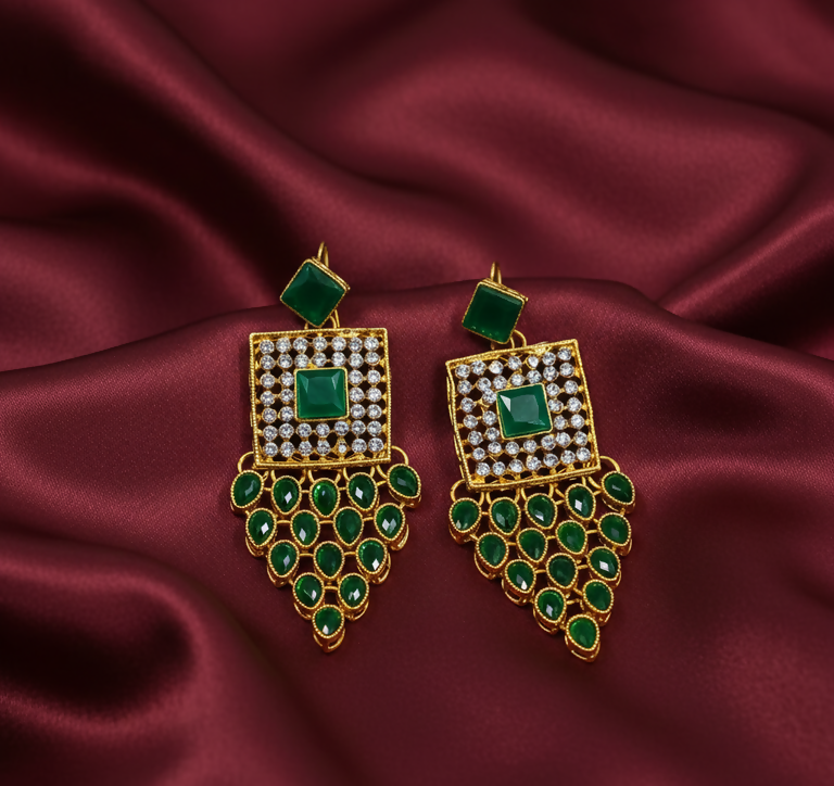 Square Tear Drop Earrings-00147 | Women Jewelry | Earrings | Brand New