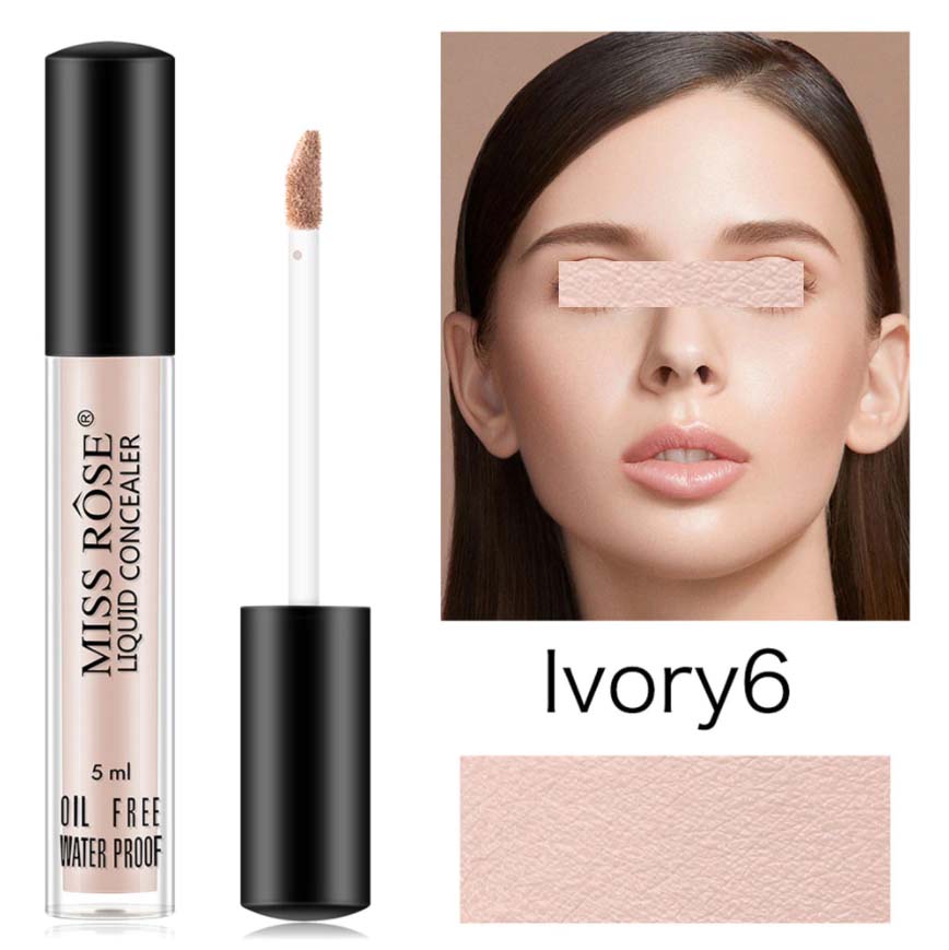 Buy Miss Rose Pack Of 2 Waterproof Moisturizing Oil Free Full Coverage Deep Whitener Liquid Foundation 30ml & Concealer in Pakistan