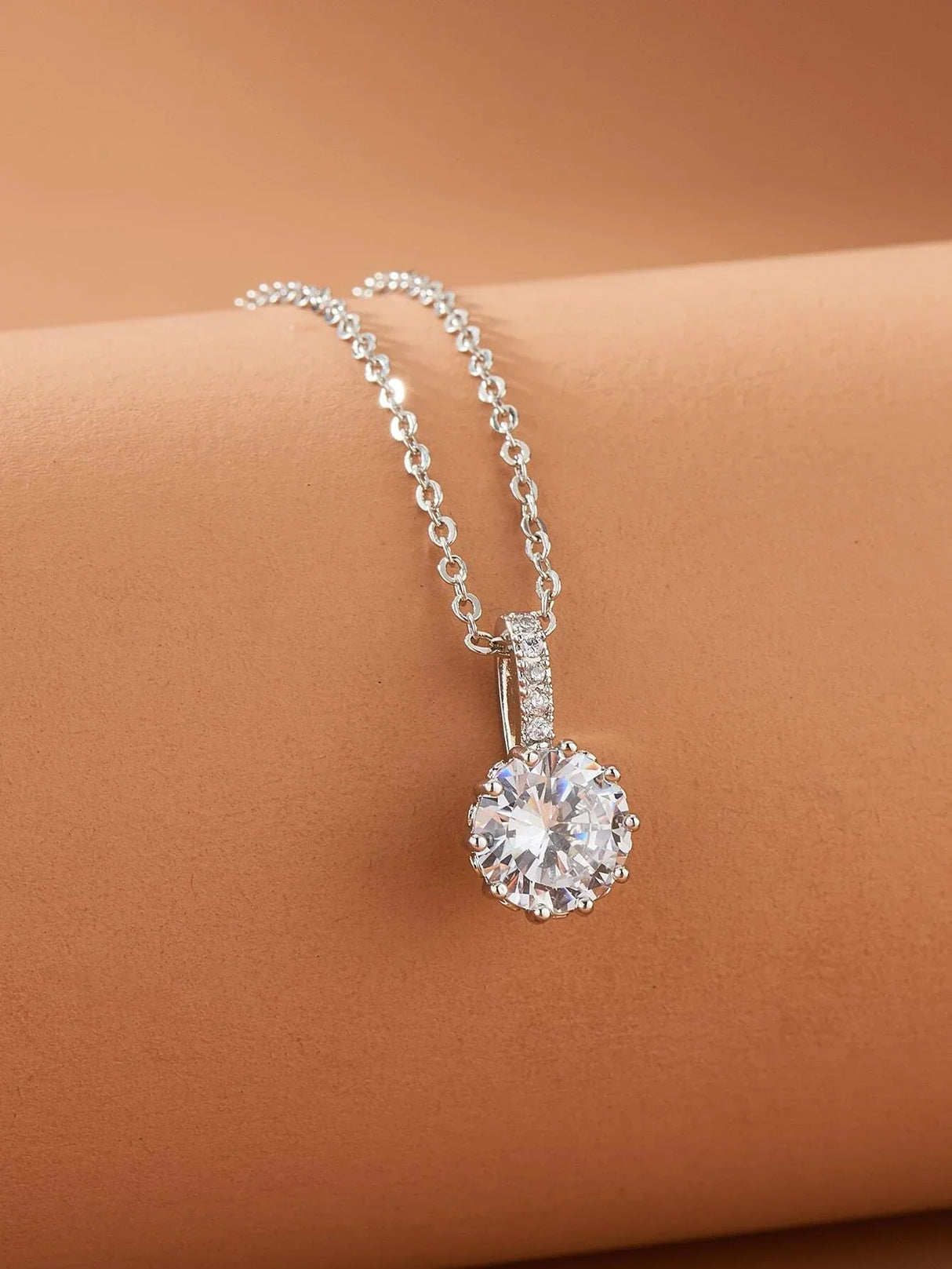 Buy Shein Rhinestone Charm Chain Necklace in Pakistan