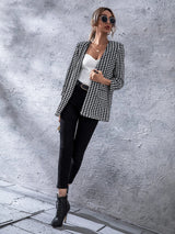 Buy SHEIN Unity Open Front Houndstooth Blazer in Pakistan