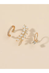 Buy Shein 3pcs Zircon Decor Ear Cuff - Yellow Gold in Pakistan