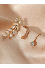 Buy Shein 3pcs Zircon Decor Ear Cuff - Yellow Gold in Pakistan
