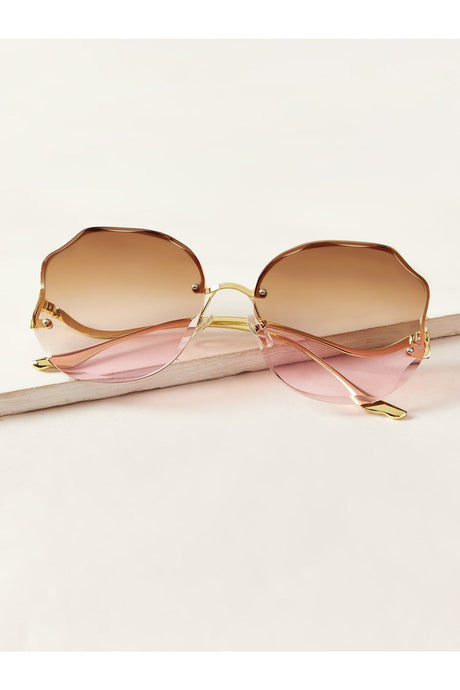 Buy Shein Ombre Lens Fashion Glasses - Watermelon Pink in Pakistan