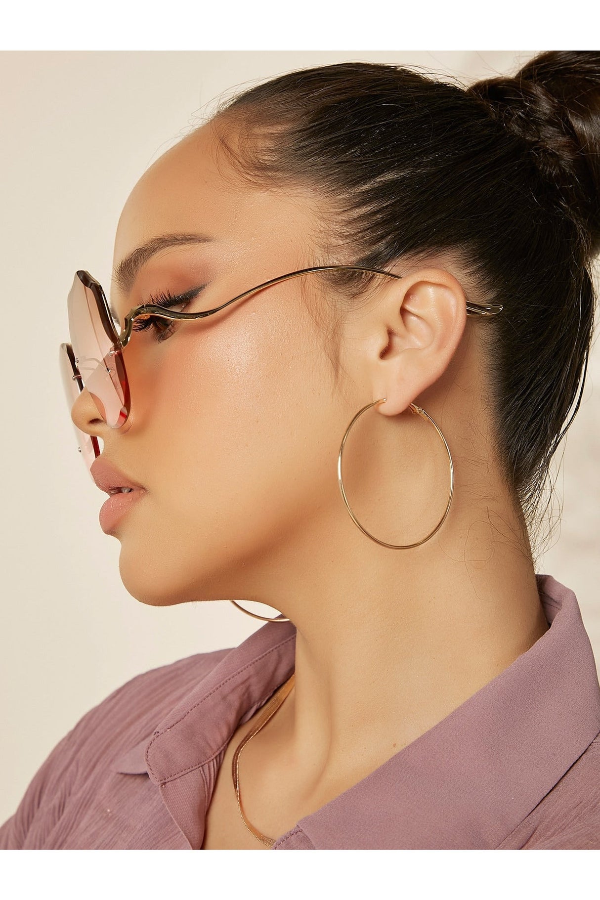Buy Shein Ombre Lens Fashion Glasses - Watermelon Pink in Pakistan