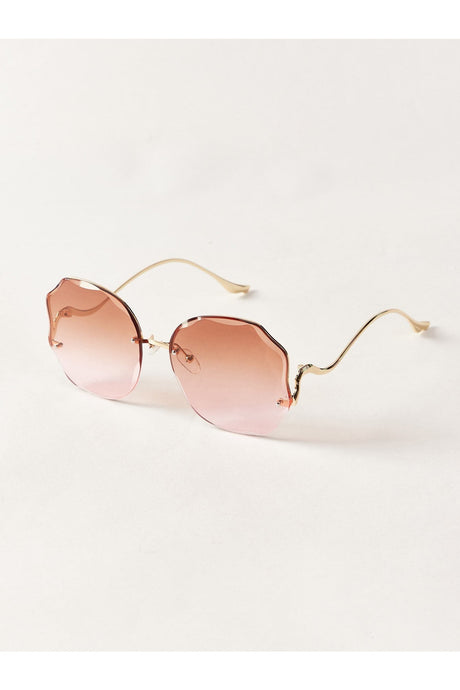 Buy Shein Ombre Lens Fashion Glasses - Watermelon Pink in Pakistan