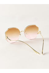 Buy Shein Ombre Lens Fashion Glasses - Watermelon Pink in Pakistan