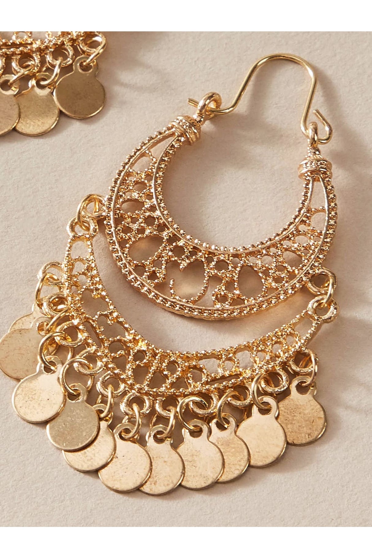 Buy Shein Disc Tassel Hoop Earrings in Pakistan