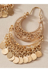 Buy Shein Disc Tassel Hoop Earrings in Pakistan