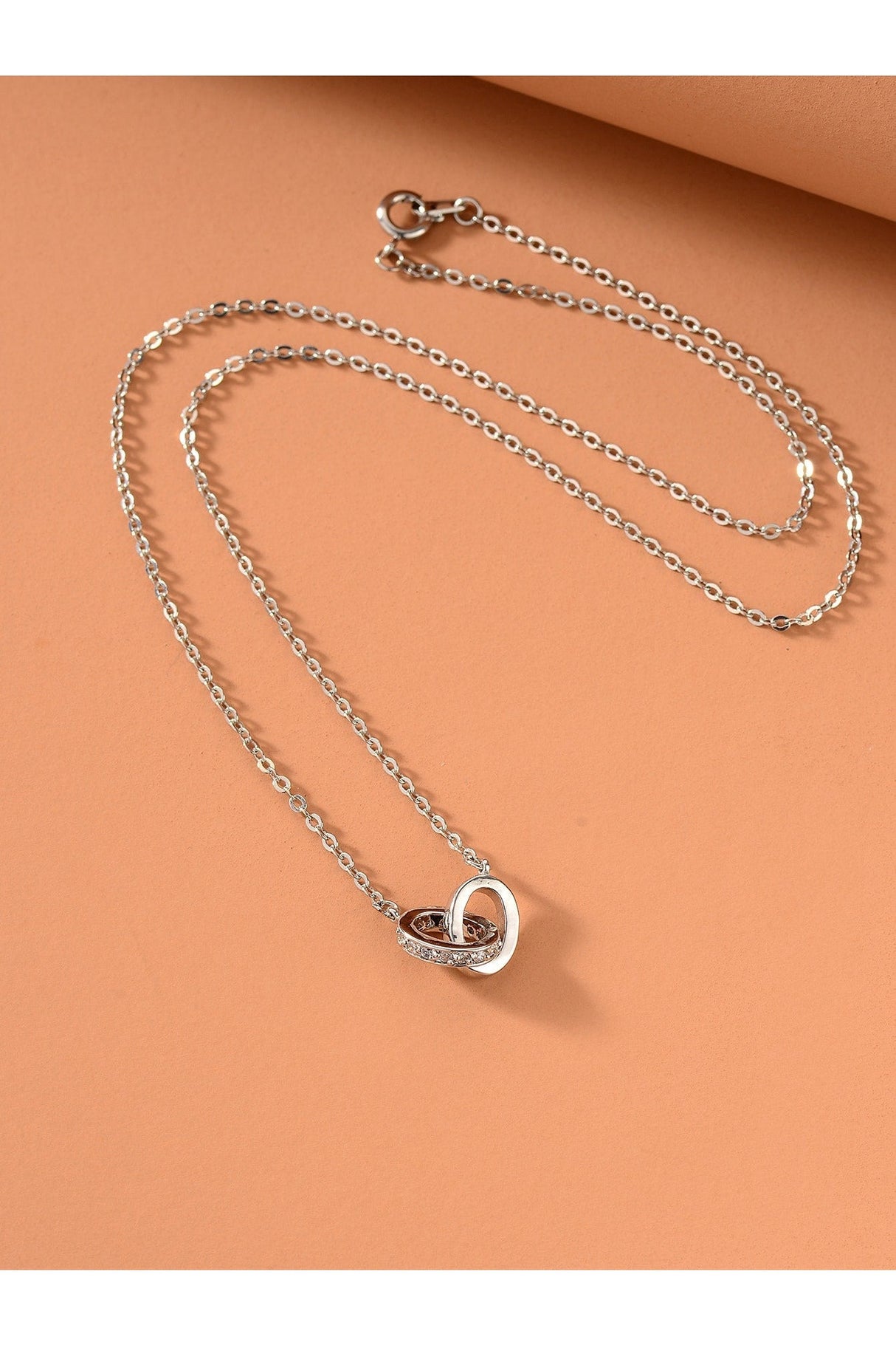 Buy Shein Ring Pendant Necklace - Silver in Pakistan
