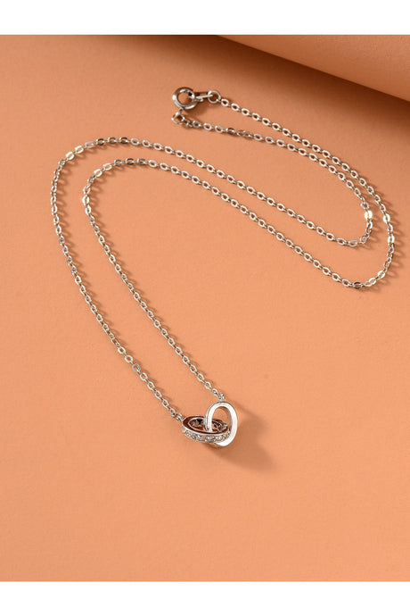 Buy Shein Ring Pendant Necklace - Silver in Pakistan