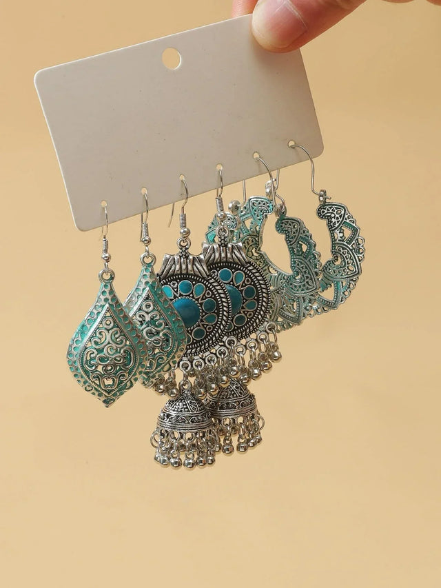 Buy SHEIN EMERY ROSE 3pairs Hollow Out Jhumka Earrings in Pakistan