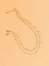 Buy Shein 2pcs Star Moon Charm Necklace in Pakistan