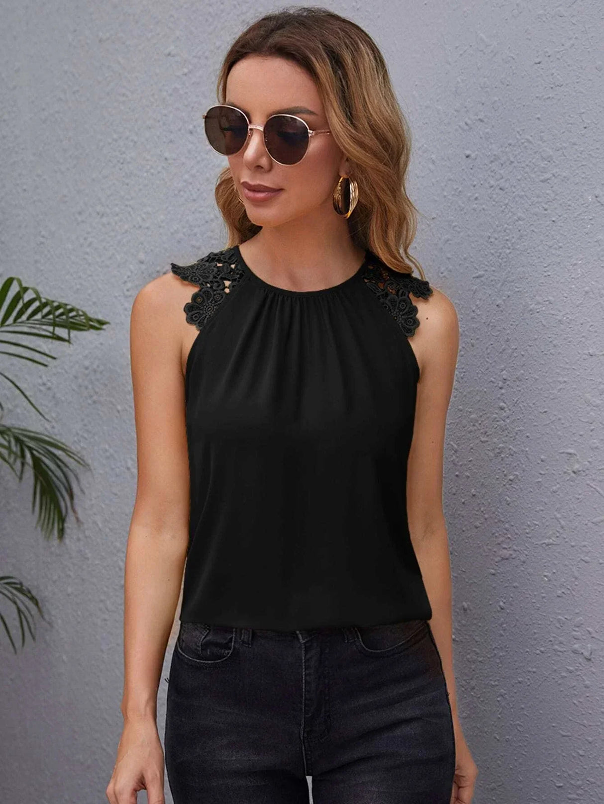Buy Shein Guipure Lace Solid Top in Pakistan