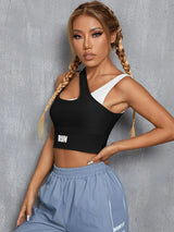 Buy SHEIN Letter Graphic Cut Out Sports Tank Top in Pakistan