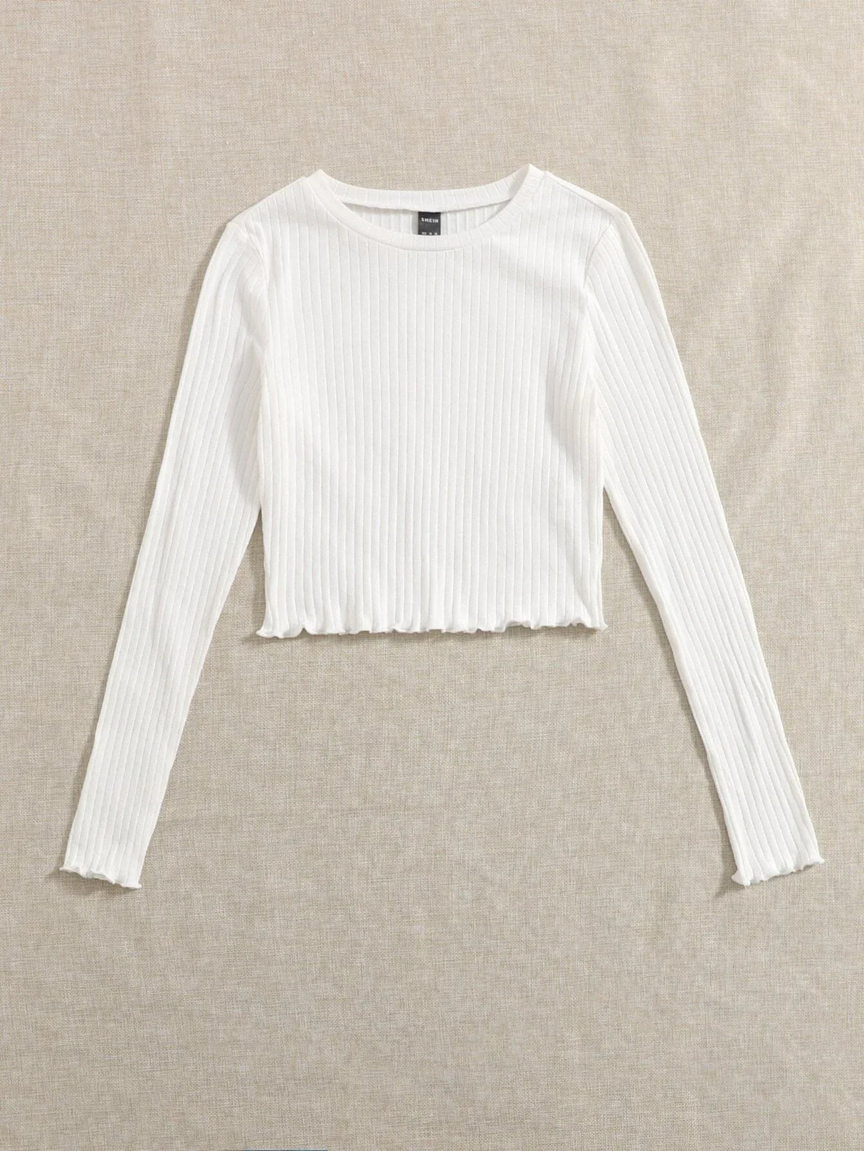 Buy SHEIN EZwear Lettuce Trim Solid Top in Pakistan