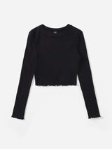 Buy Shein Lettuce Trim Solid Top in Pakistan