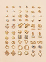 Buy Shein 30pairs Heart & Bow Stud Earrings in Pakistan