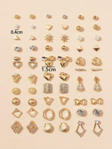 Buy Shein 30pairs Heart & Bow Stud Earrings in Pakistan