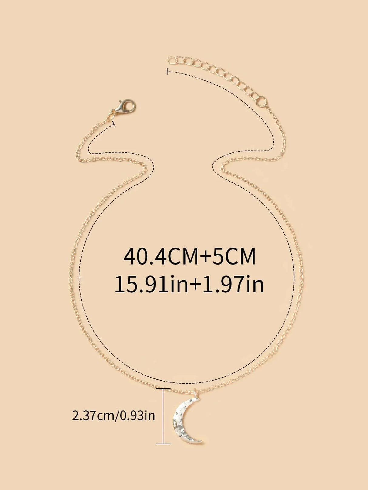 Buy Shein Moon Charm Necklace in Pakistan