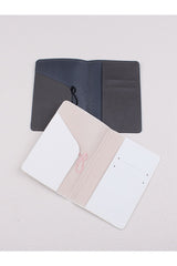 Buy Shein 2pcs Letter Embroidered Detail Passport Holder - Black and White in Pakistan