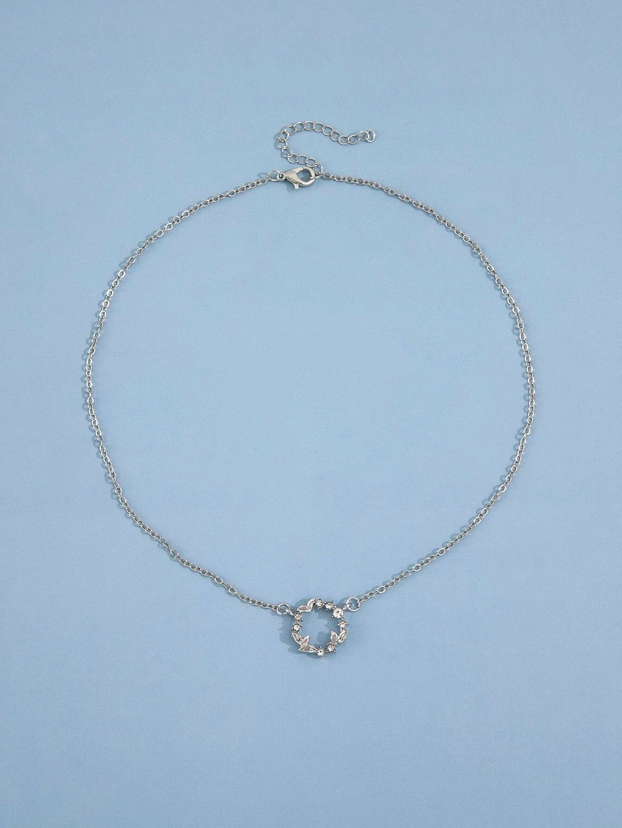 Buy Shein Rhinestone Round Charm Necklace in Pakistan