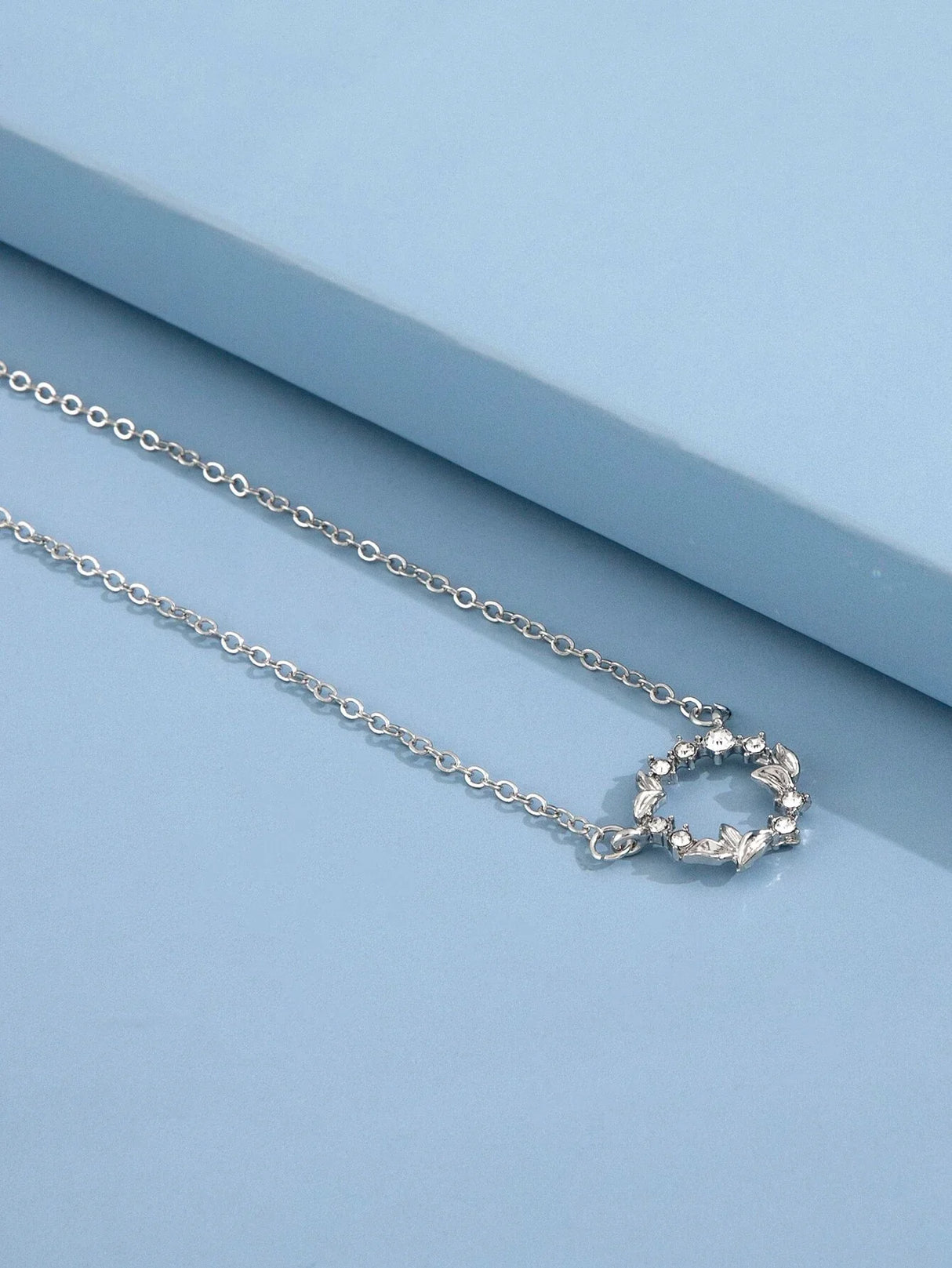Buy Shein Rhinestone Round Charm Necklace in Pakistan