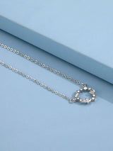 Buy Shein Rhinestone Round Charm Necklace in Pakistan