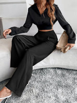 Buy Shein Unity High Waist Fold Pleated Pants in Pakistan
