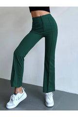 Buy Shein Seam Front High Waist Flare Leg Pants in Pakistan
