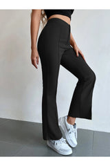 Buy Shein Seam Front High Waist Flare Leg Pants in Pakistan