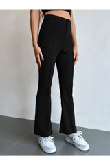 Buy Shein Seam Front High Waist Flare Leg Pants in Pakistan