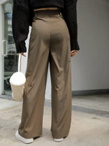 Buy Shein Dazy High Waist Fold Pleated Pants in Pakistan