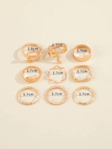 Buy Shein 9pcs Snake Design Ring in Pakistan