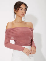 Buy Shein Unity Off Shoulder Ruched Top in Pakistan