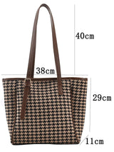 Buy SHEIN Houndstooth Knot Detail Shoulder Tote Bag in Pakistan