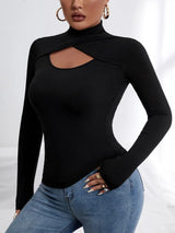 Buy SHEIN Cut Out High Neck Tee in Pakistan