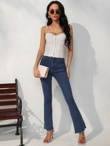Buy SHEIN SXY Lace Trim Hook & Eye Cami Top in Pakistan