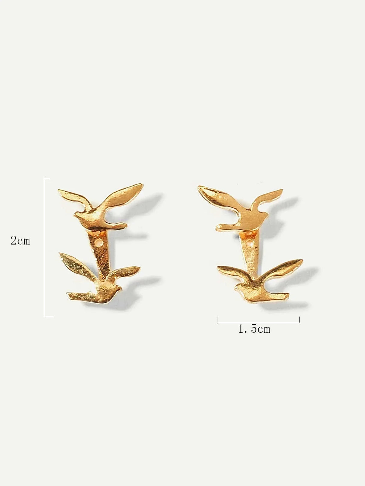 Buy Shein Double Bird Shaped Stud Earrings 1pair in Pakistan